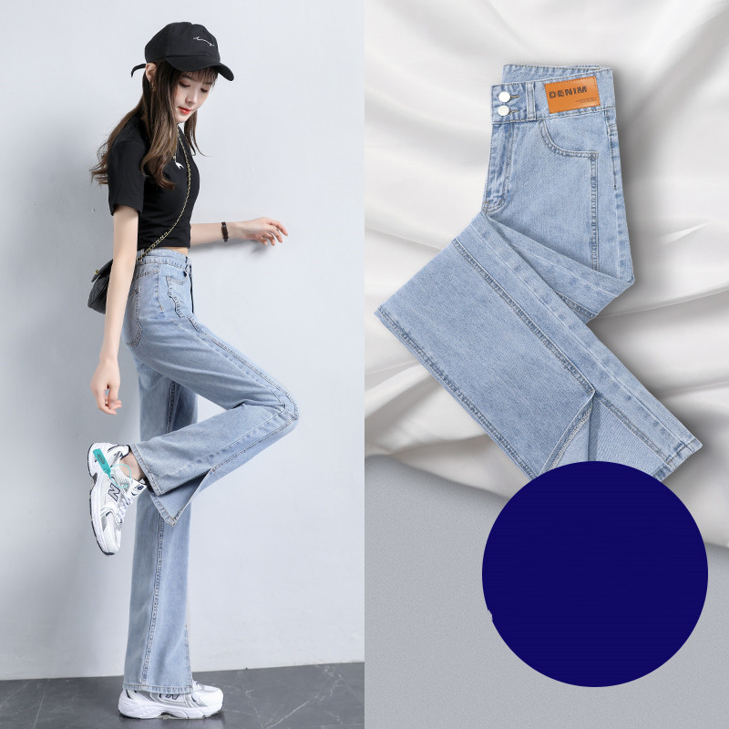 High-waist Summer Slim Straight-leg Loose Wide-leg Women's Jeans