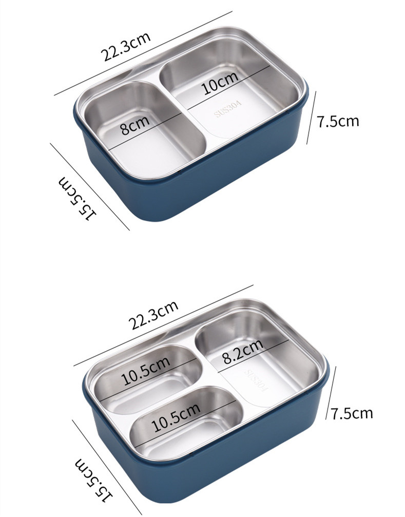 Title 1, 304 Stainless Steel Insulated Lunch Box Compart...