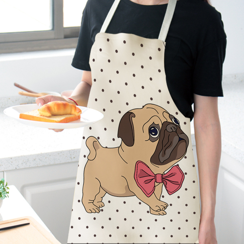 Title 4, Fashion Apron Cotton And Linen Creative Cute Dog