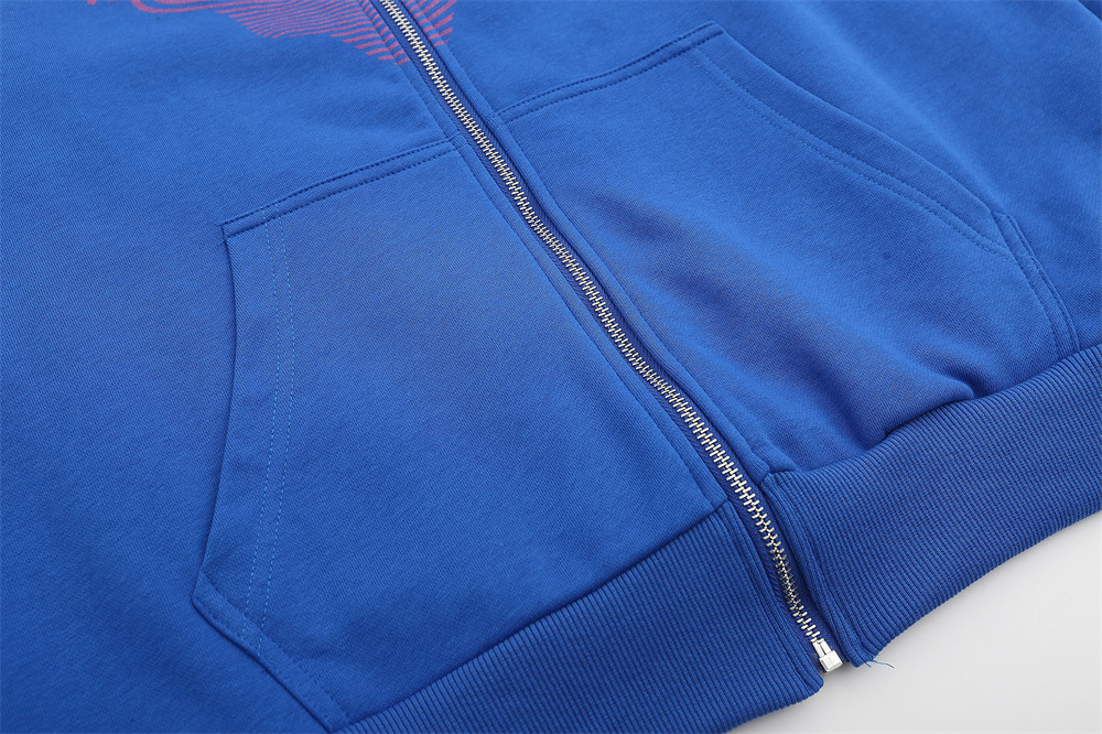 Heart Letter Print Niche Hooded Cardigan