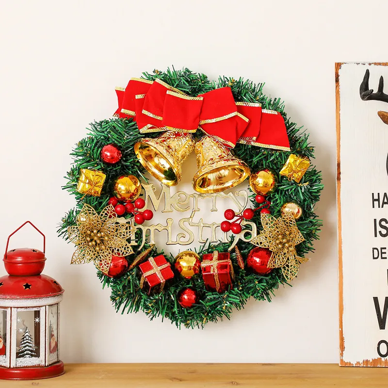Creative Christmas Door Wreath Christmas Decoration Artificial Garland Wreaths For Car Home Window Wall Decoration