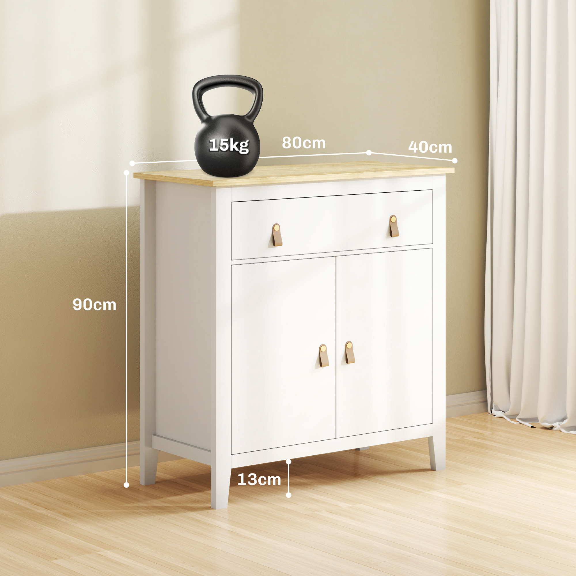 Farmhouse Style Sideboard - White — image 4