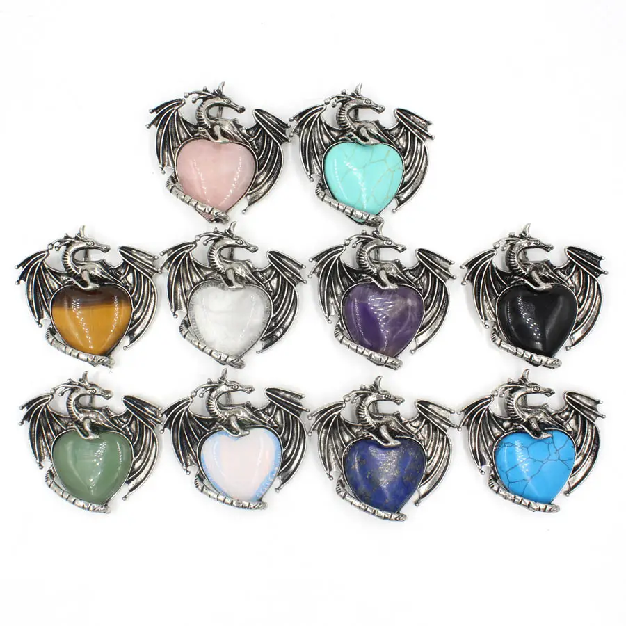 Pterosaur Heart-shaped Crystal Pendant Decoration Ornaments
