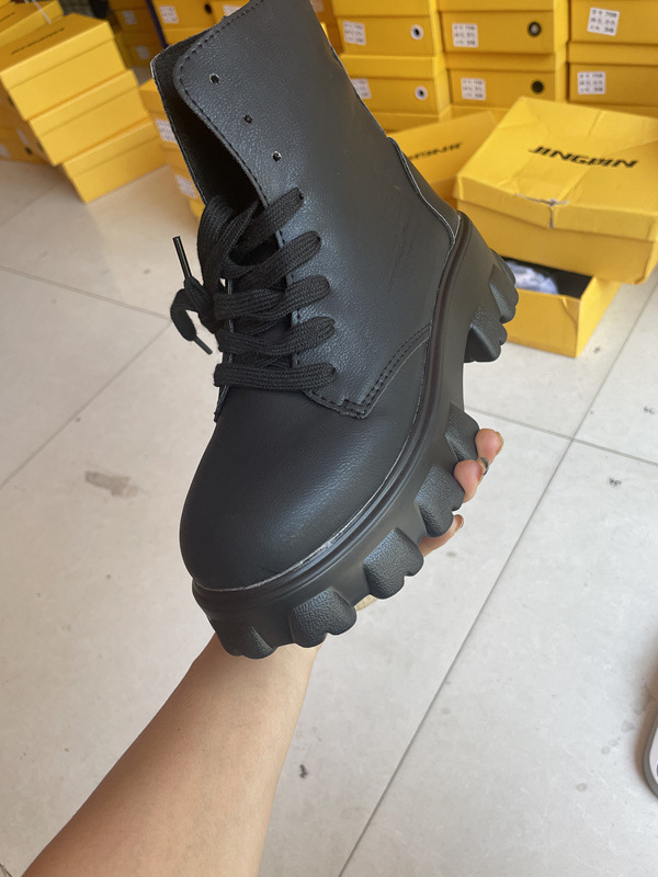 Women's Leather Boots Mid-tube Casual Short Boots