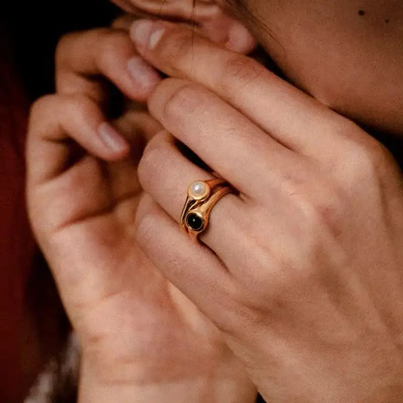 Copper Plated Gold Ring Retro