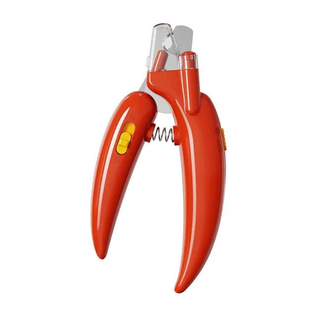 Small Chilli Shaped Cat And Dog Nail Clippers With LED Light Red - Shop at LoveMi