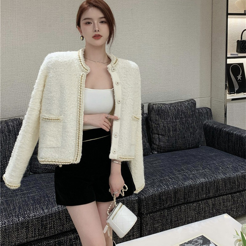 Women's Casual Fashion Temperament Tweed Jacket