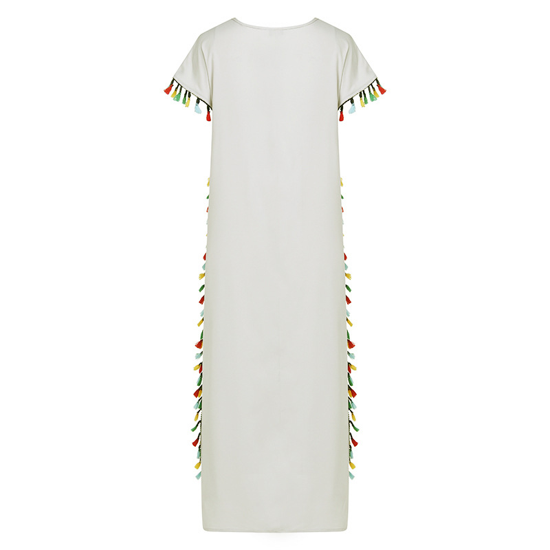 Colorful Fringed Dress On Both Sides - 5