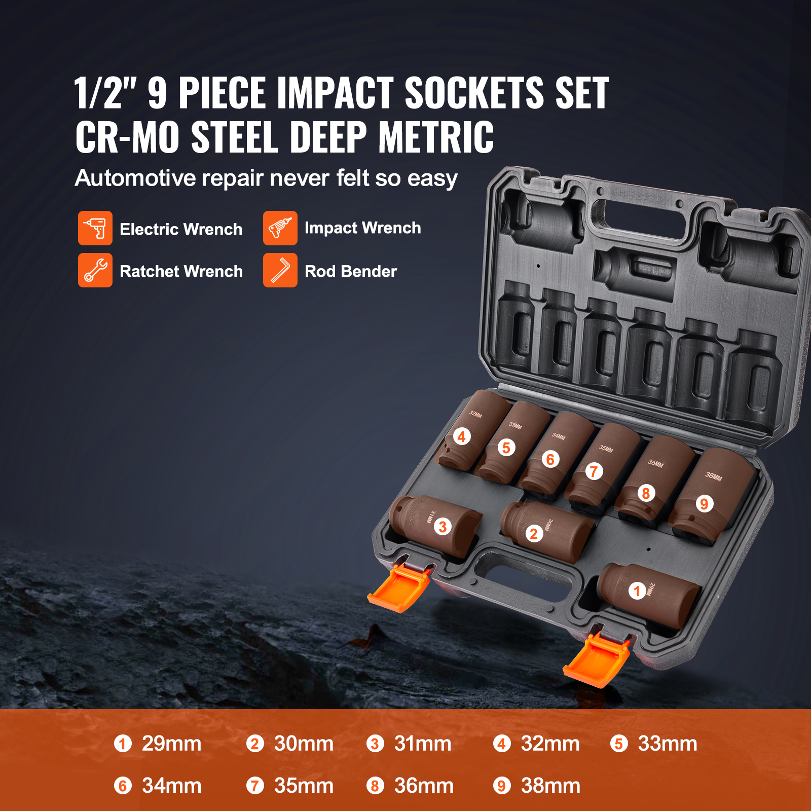 VEVOR Drive Impact Socket Set
