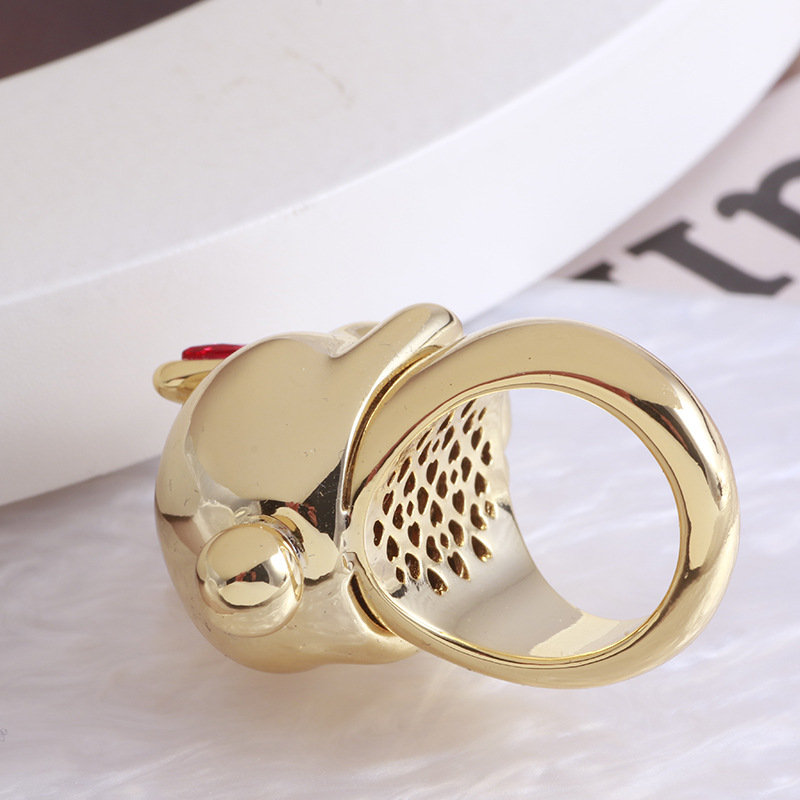 Title 2, Womens Metal Smooth Face Wealth Rabbit Ring. A...