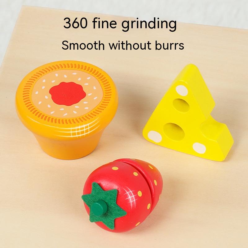 Title 4, Wooden Emulational Fruit Vegetables Cutting Toy