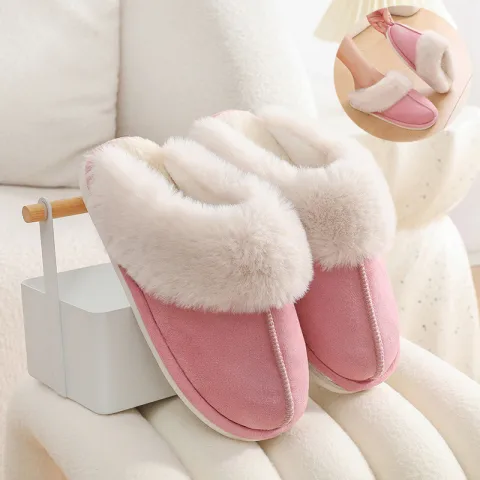 Winter Warm Plush Home Slippers Indoor Fur Women Soft