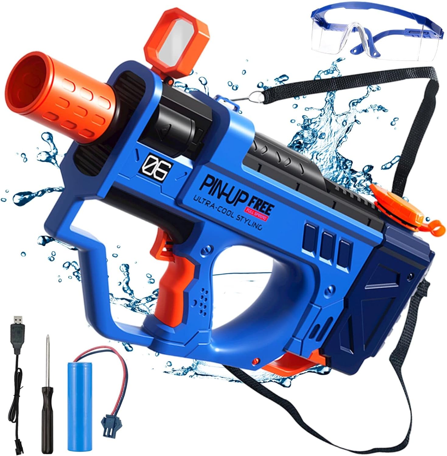 Electric Water Gun For Adults Kids, Motorized Squirt Guns with Rechargeable Battery, 800cc High Capacity, Long Distance Automatic Water Guns Up To 32 FT Range, Water Blaster Beach Pool Toys