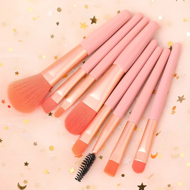 Simple Soft Hair Makeup Brush Set Pink - Shop at LoveMi