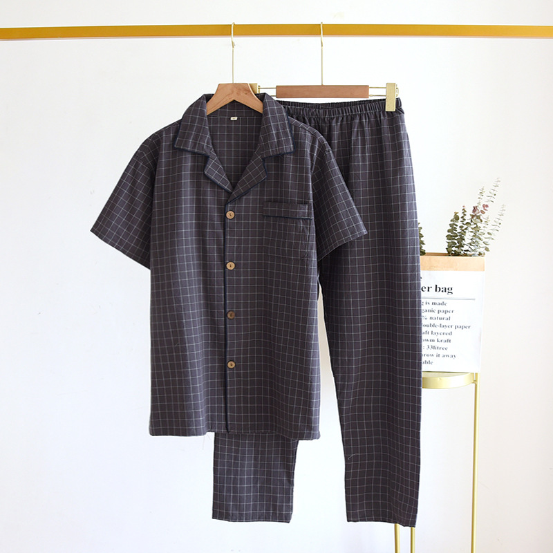 Title 3, Washed Cotton Short-sleeved Trousers Home Wear