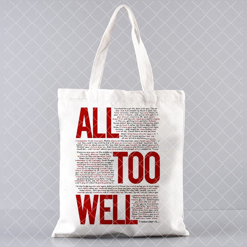 Title 5, Printed Canvas One Shoulder Shopping Bag