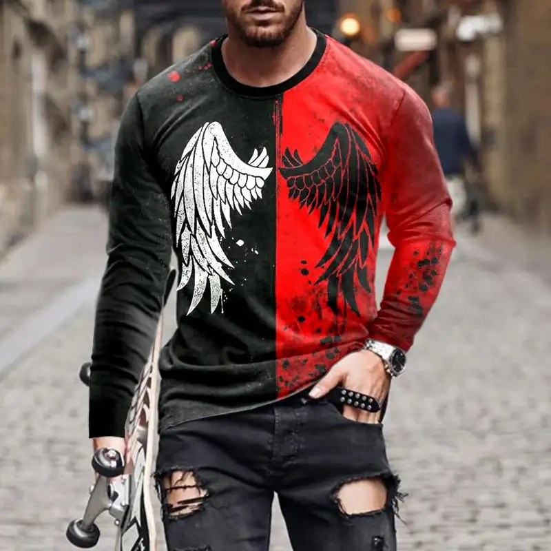European And American Men's New Printed Round Neck T-shirt