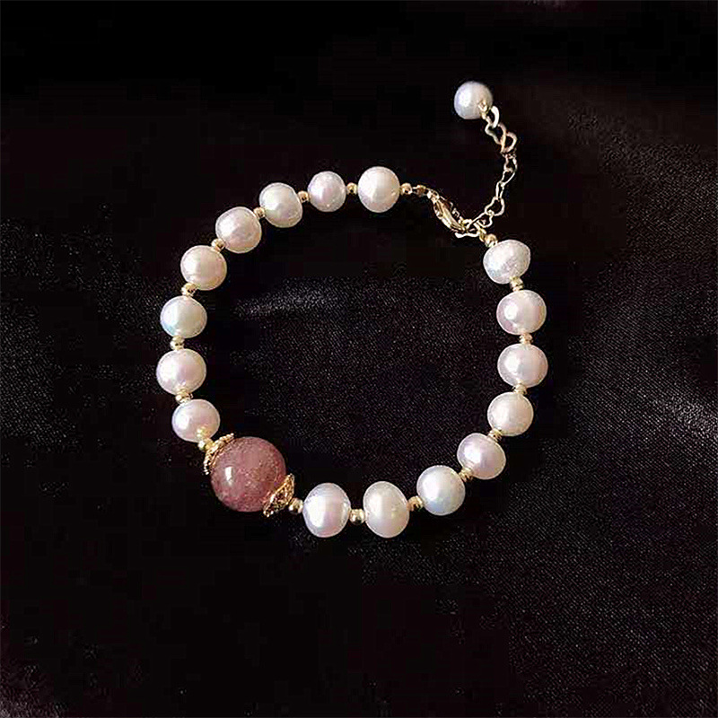 Female Sen-line Natural Stone Real Pearl Bracelet