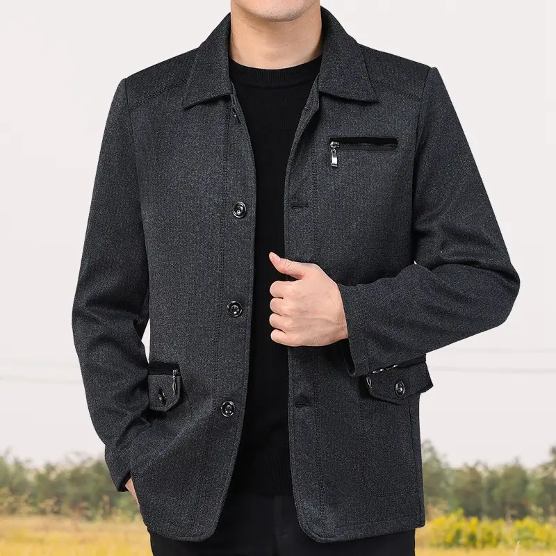 Men's Velvet Thickened Top Business Casual Jacket