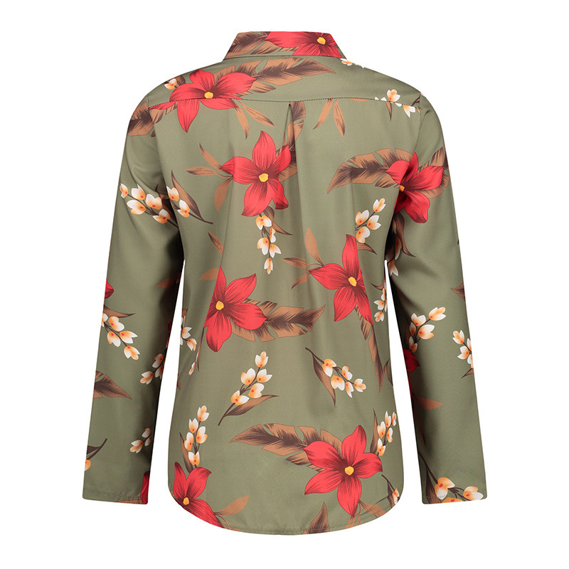 Title 6, Fashion Ladies Printed Long Sleeve Lapel Collar...