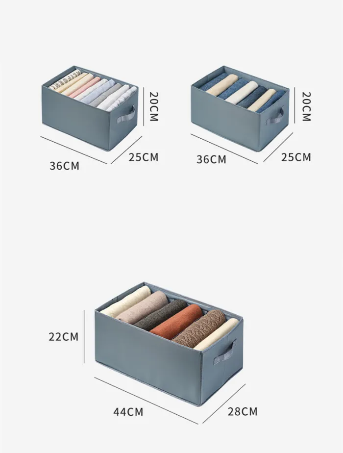 Foldable Drawer Organizer for Jeans and Pants, Compartment Closet Storage Box with 6, 7 or 9 Grids - detail photo 3