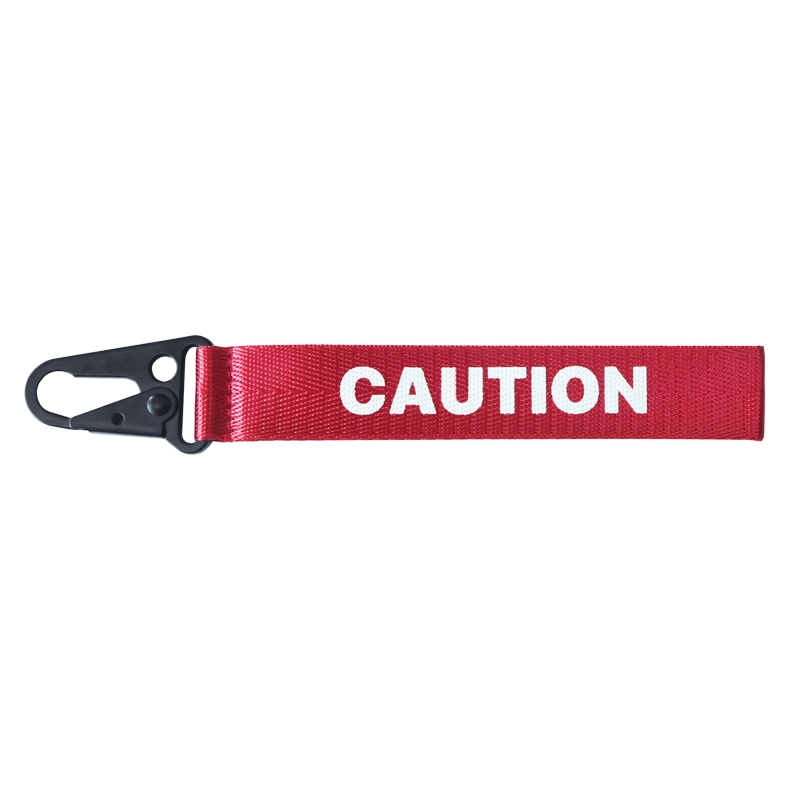 Versatile Ribbon Silkscreen Woven Label Eagle Mouth Keychain Mobile Phone Strap Red - Shop at LoveMi