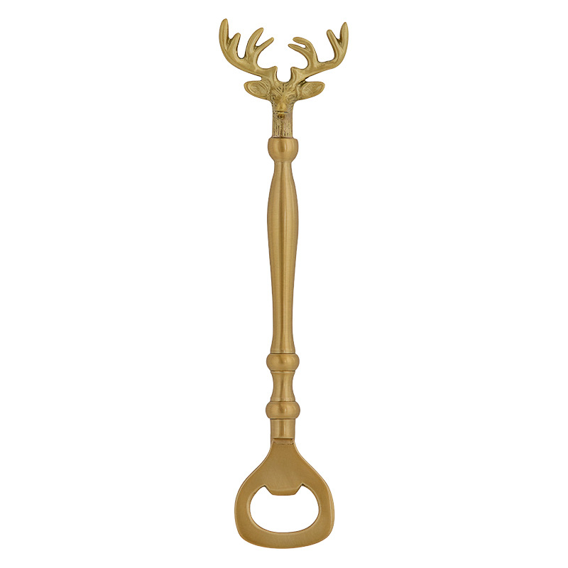 Home vintage brass opener deer head (gold)