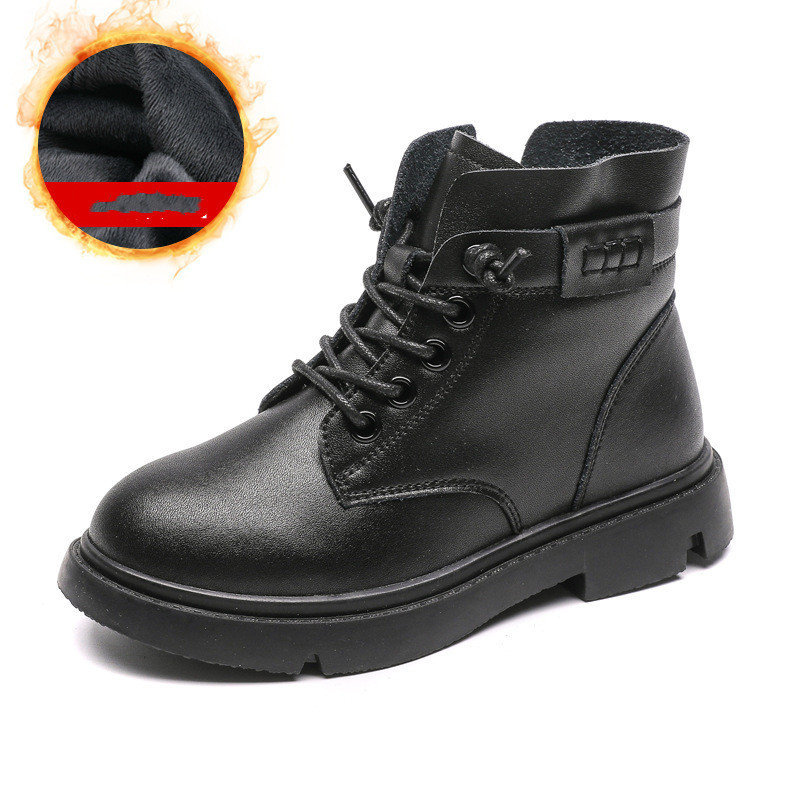 Black cotton boots