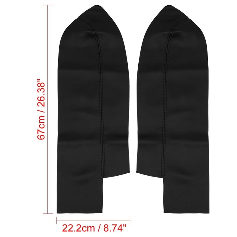 2Pcs Front Door Panel Armrest Leather Trim Cover For - CRV B — image 2