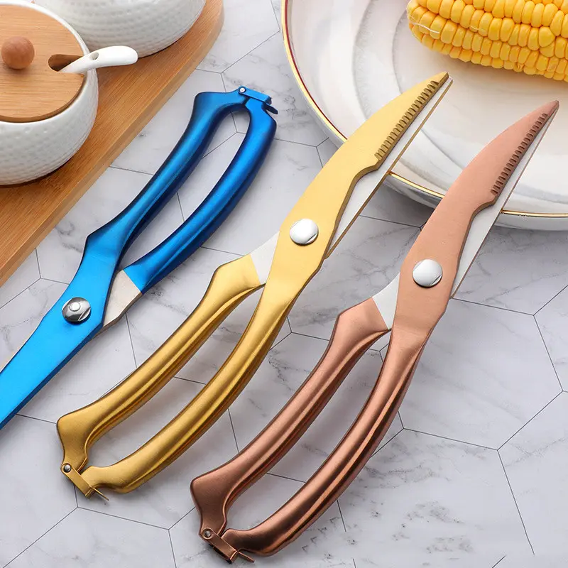 Stainless Steel Chicken Bone Kitchen Spring Household Food Scissors