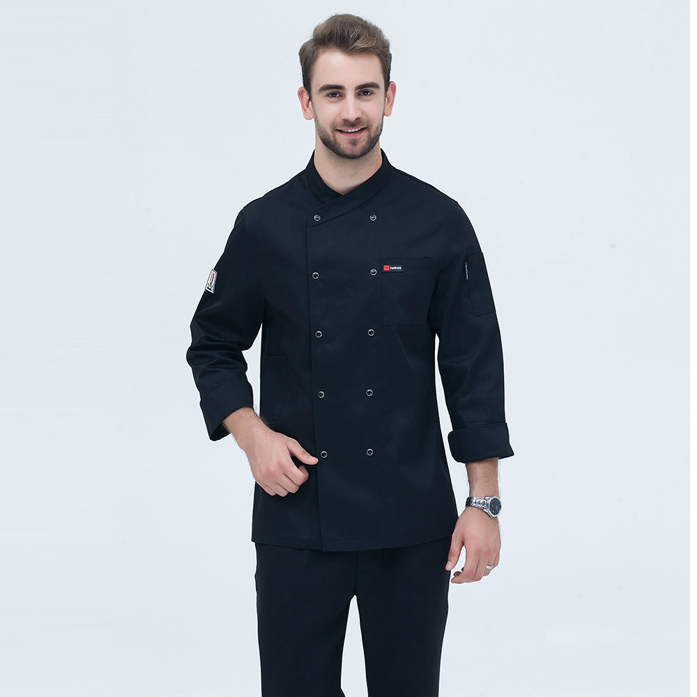 Title 3, Roupa de chef de hotel masculina manga longa, n...