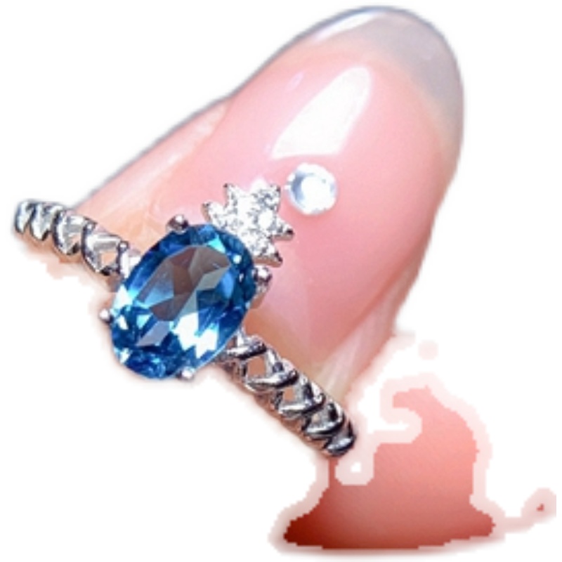 S925 Silver Ring Empty Holding Oval 5x7mm — foto 5
