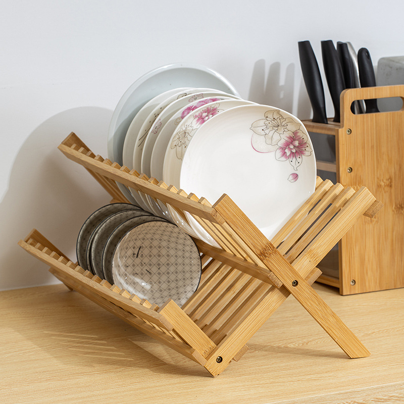 Title 3, Dish Rack Drain Rack Kitchen Double Bamboo Vent...