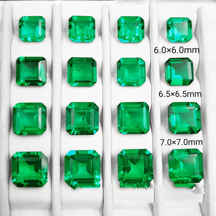 Synthetic Emerald Small Octagonal Bare Stone — foto 2