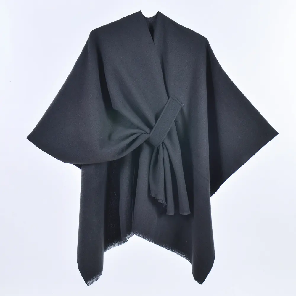 Women's Solid Tie Strap Shawl