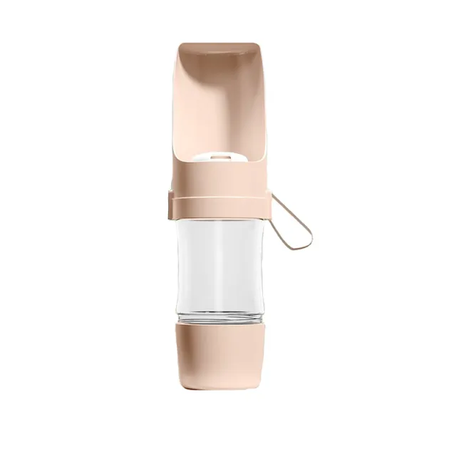 Dog Travel Drink Bottle Foldable Bowl For Outdoor Walking Large Capacity Pink - Shop at LoveMi