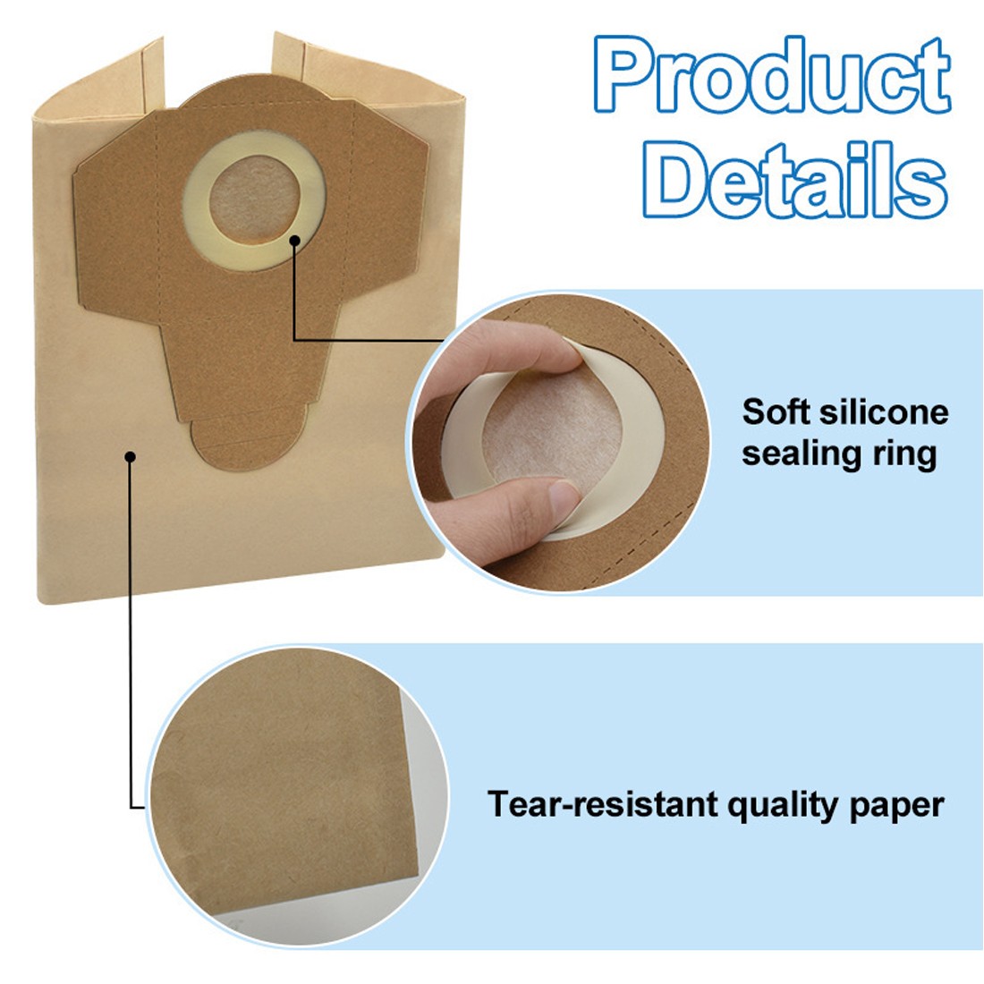 10pcs 20L Vacuum Cleaner Accessories Dust Bag Filter Garbage — image 5