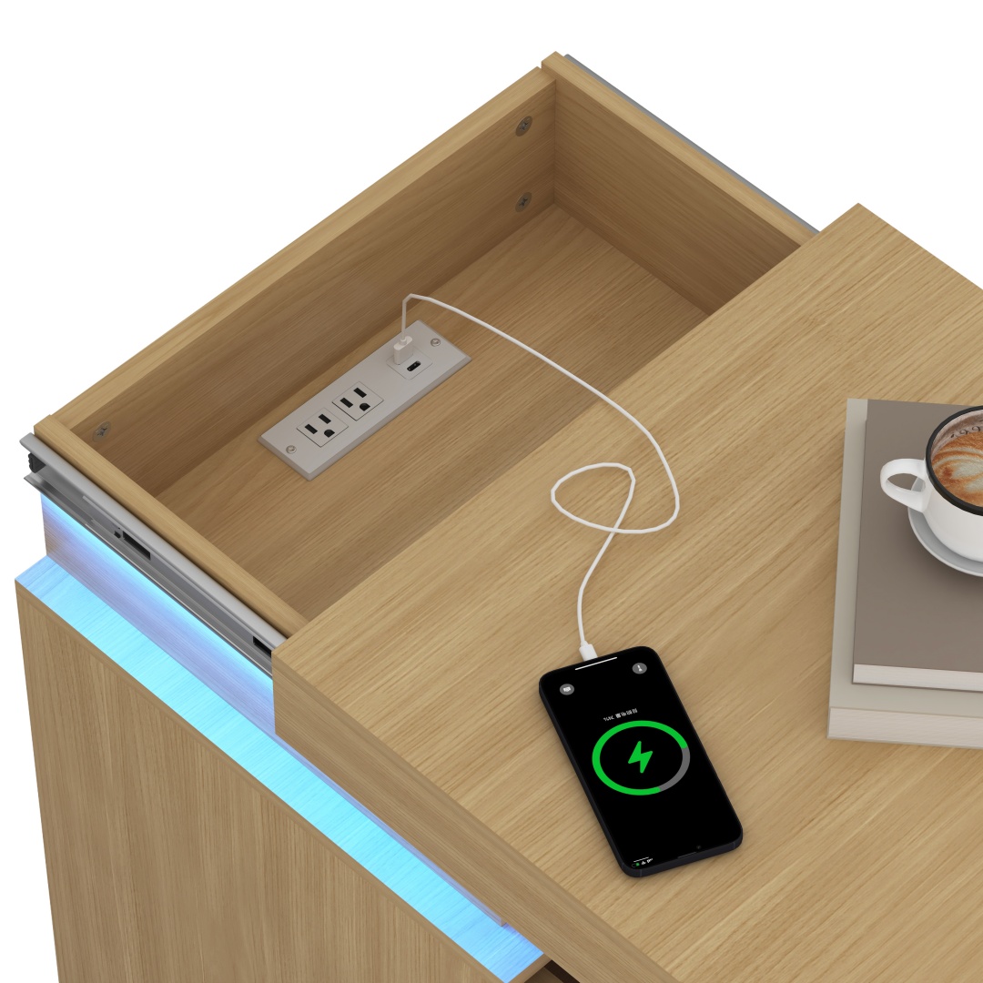 Nightstand Set with Charging, picture 4 of 5