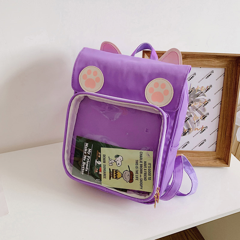 Title 2, Korean Cute Cartoon Cat Ear Girl Backpack