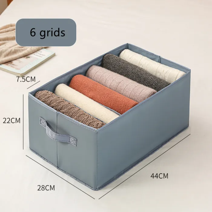 Foldable Drawer Organizer for Jeans and Pants, Compartment Closet Storage Box with 6, 7 or 9 Grids - detail photo 5