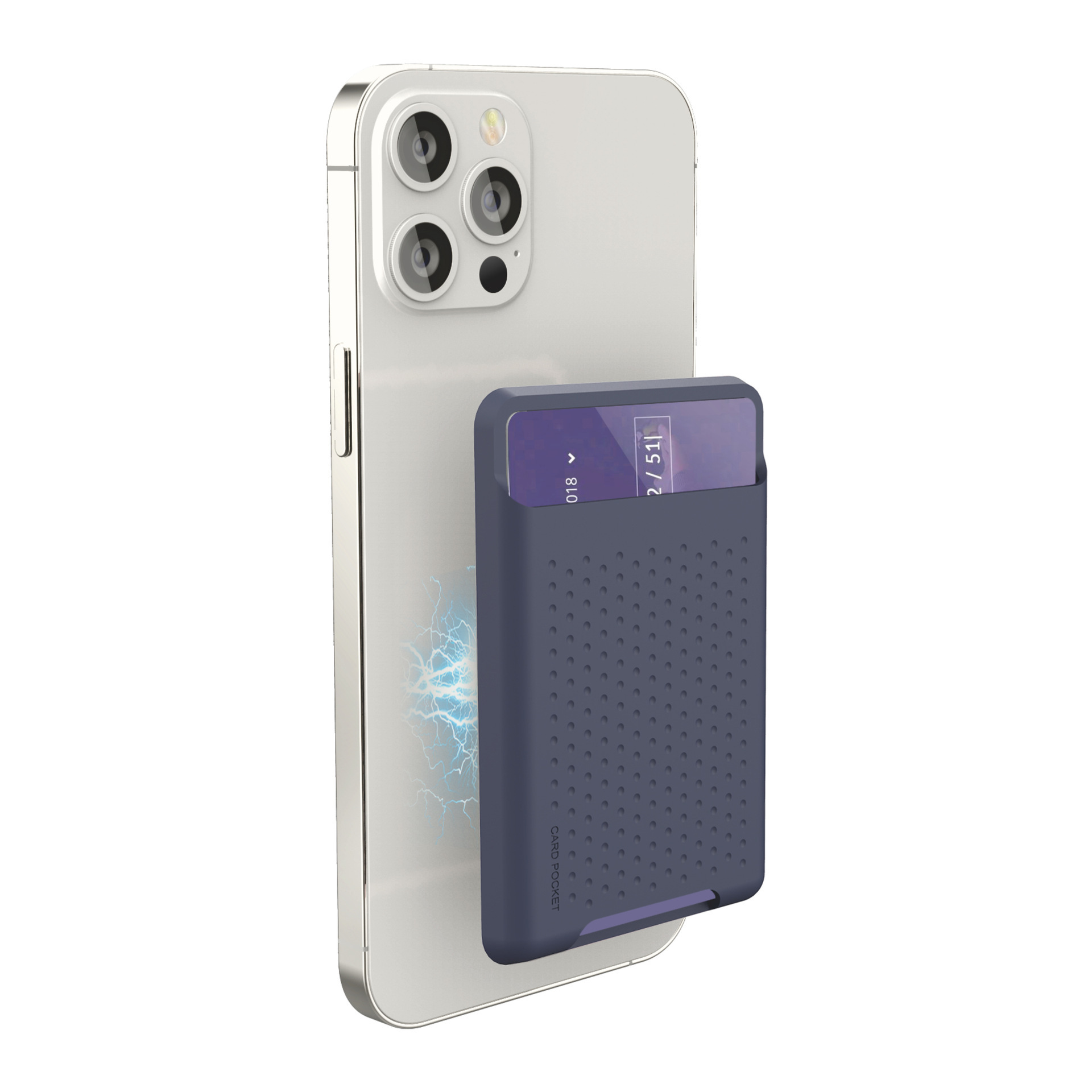 Strong Magnetic Silicone Mobile Phone Back Sticker Card Case