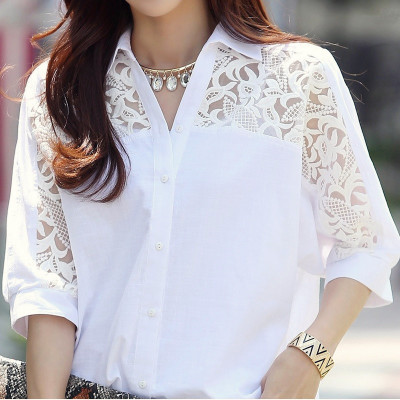 Title 9, Loose Five-point Mid-sleeve Short-sleeved Shirt