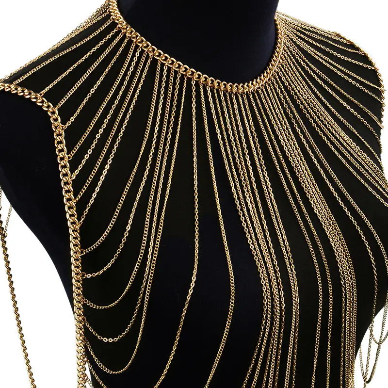 Golden Multi-layer Chain Sexy Bikini Body Chain One Chain