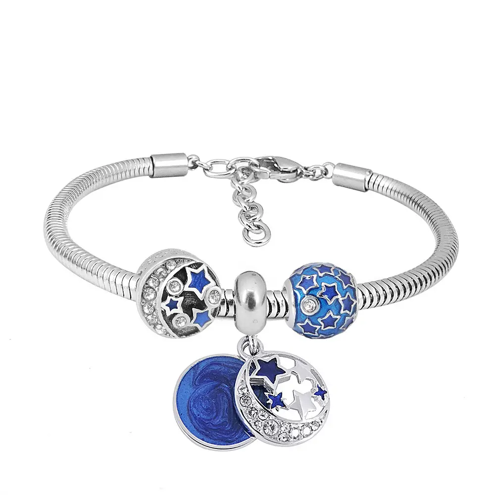 Lobster Clasp Adjustable Bracelet 3mm Round Snake Bone Chain