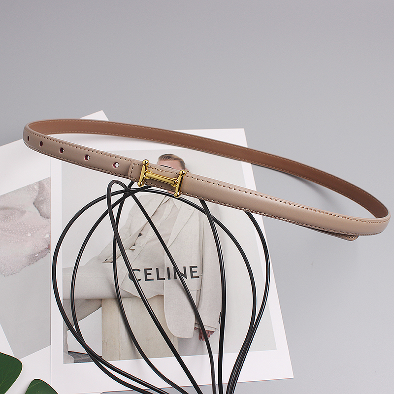 Simple Style I-shaped Button Press Line Cowhide Ladies Bc4e8493 E2ab 467c 80a2 522f1e5faf05