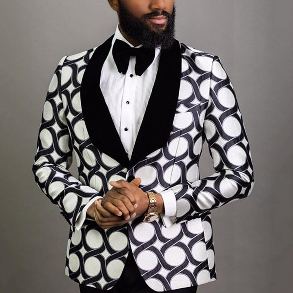 Men's Cross-border Foreign Trade Casual Printed Suit