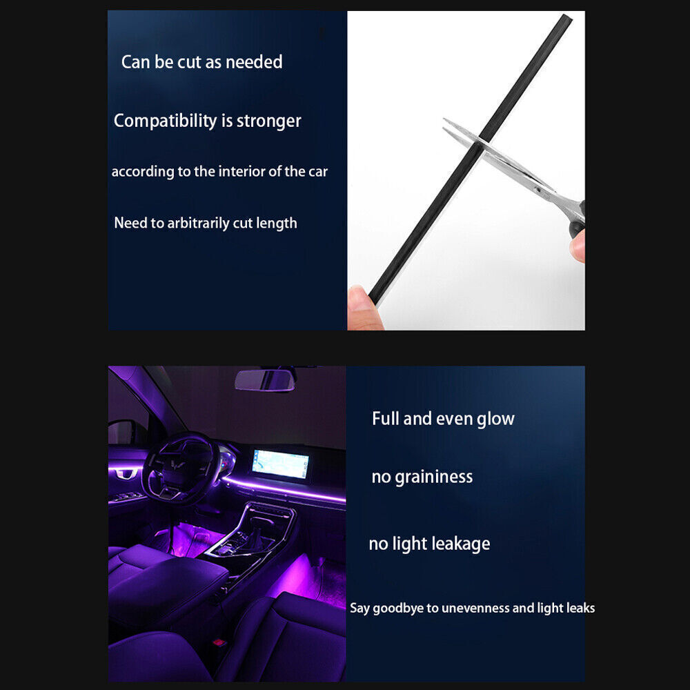 Symphony Full RGB LED Car Interior Acrylic Light Ambient Strip APP Control — image 4