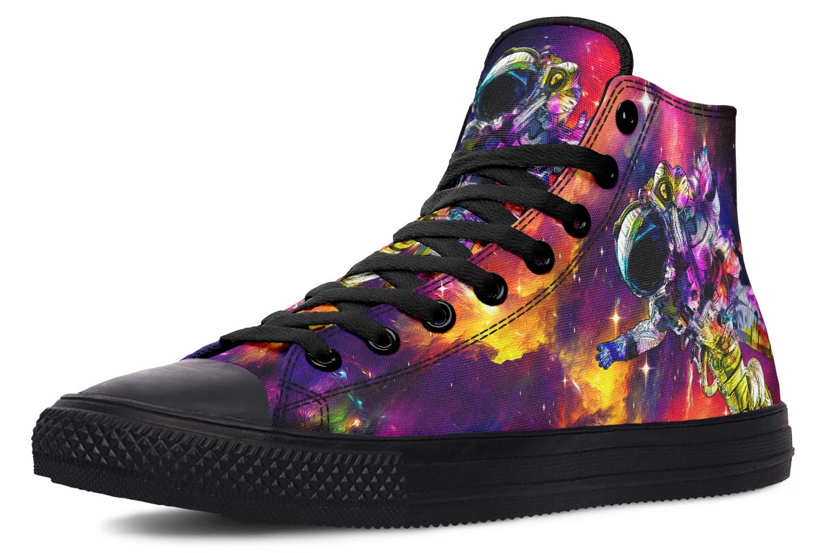 Printed Couple High-top Canvas Shoes