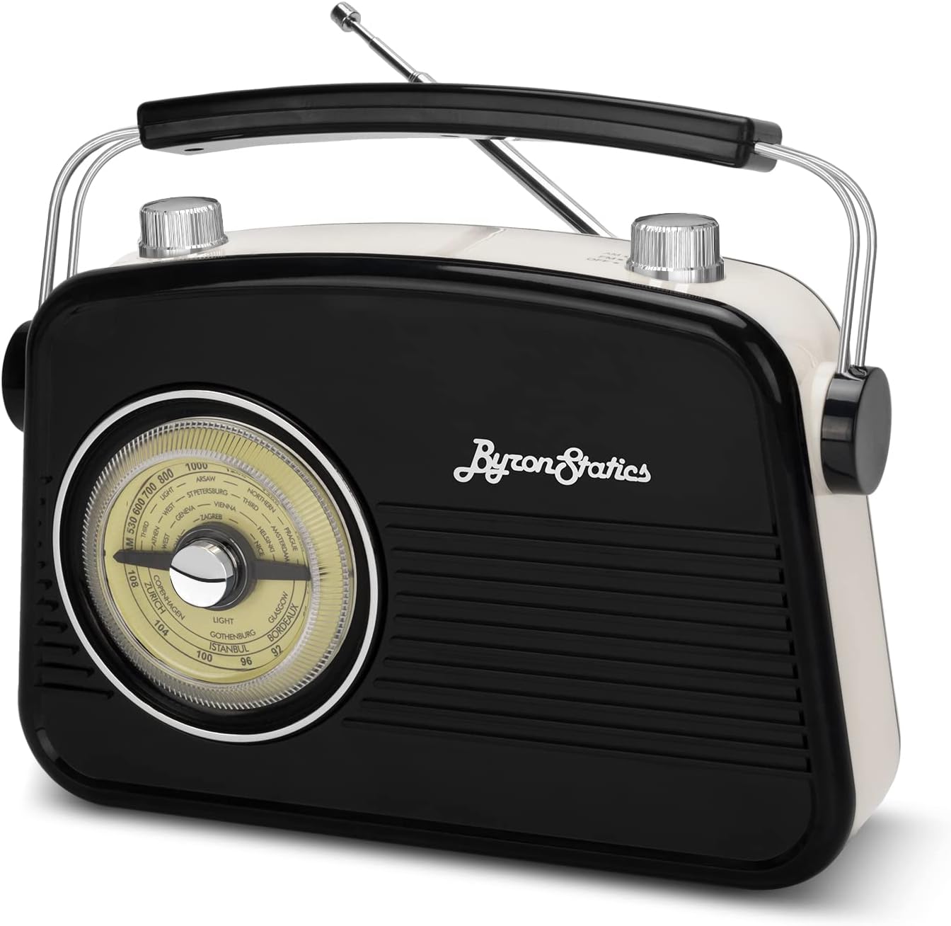 Vintage Black AM FM Radio with Headphone Jack. The Vintage Modern Radio combines vintage exterior design with modern functionality, and the Wenpzeray D-216 radio is also a BT speaker and MP3 music player. Good Radio Reception: The built-in DSP chip allows