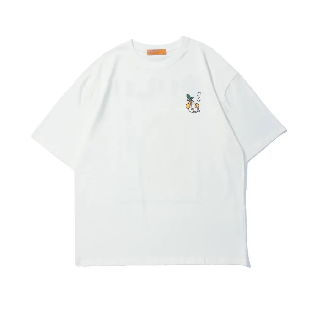 Women's Retro Print Short Sleeves - White